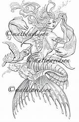 Mermaid Siren Mermaids Anguilles Sirens Print Divyajanani sketch template