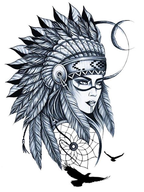 Native American Indian Woman Drawing Free Download On