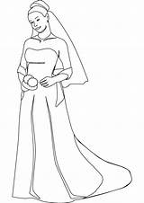 Coloring Bride Brides Designlooter Print Drawings 86kb sketch template