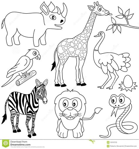 african animal coloring page  svg cut file