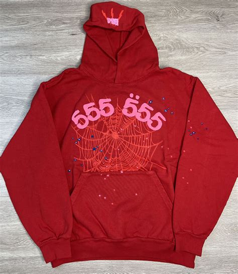 spder worldwide pnk hoodie red size medium  authentic ebay