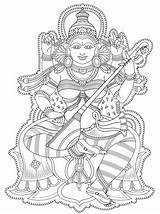 Mural Coloring Kerala Shiva Pages Printable Painting Outline Indian Drawings Supercoloring Color Paintings Madhubani Crafts Devi Template Print Krishna Goddesses sketch template