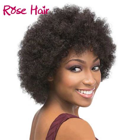 afro kinky curly synthetic wigs for black women natural black heat