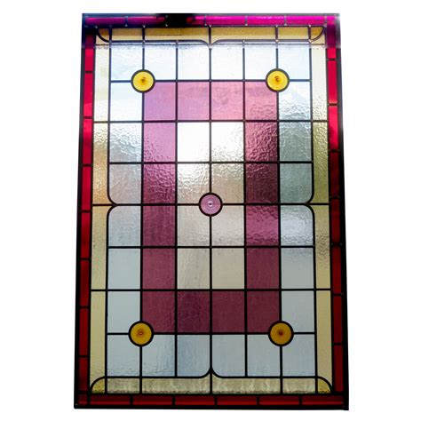 simple contemporary stained glass panels  period home style