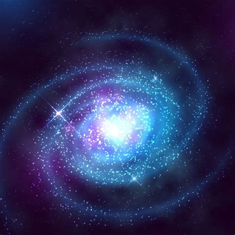Galaxia Espiral En El Espacio Exterior Con La Ilustración De Vector De