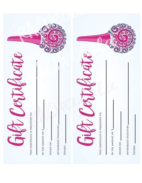 astonishing printable nail salon gift certificate template