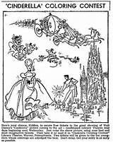 Coloring Contest Cinderella 1957 Movie Flyer Template Paper sketch template
