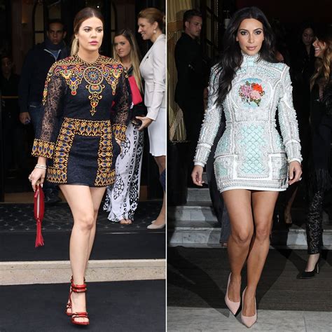 Kim And Khloe Kardashian Dresses In Paris Popsugar Fashion