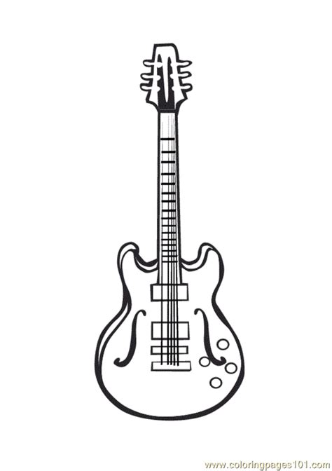 coloring pages guitar entertainment   printable coloring