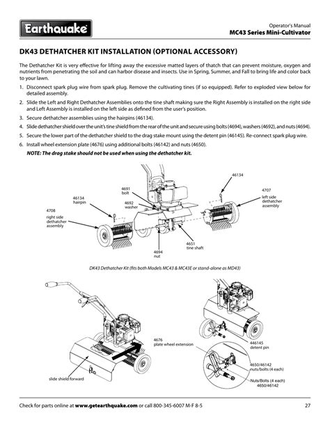 mc series mini cultivator earthquake mce user manual page