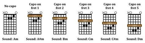 guitar cheat sheet  capo   fourth fret theory bassbuzz forum