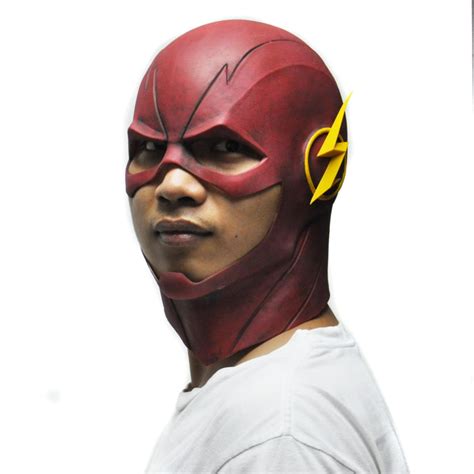 flash mask dc  cosplay costume prop halloween full head latex
