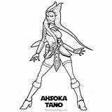 Ahsoka Tano Clone Xcolorings Anakin Skywalker sketch template