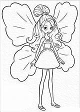 Coloring Butterfly Pages Girl Printable Barbie Thumbelina sketch template