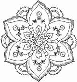 Elaborate Coloring Pages Getcolorings Flower sketch template