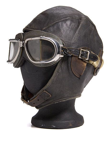 Pre Wwii Commercial Leather Aviators Cap And Goggles