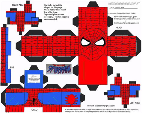 spider man papercraft toy  printable papercraft templates