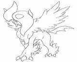Pokemon Coloring Pages Getdrawings Absol sketch template
