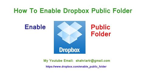 enable dropbox public folder youtube
