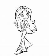 Bratz Coloring Pages Kids Cloe Yasmin Printable Drawings Clipart Colouring Dolls Girls Print Color Sheets Easy Coloringhome Clip Popular sketch template