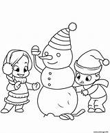 Coloriage Bonhomme Neige sketch template