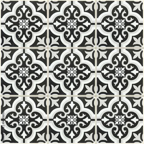 black  white ceramic tile texture  background  design stock