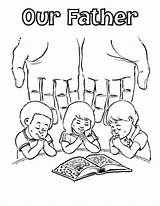 Coloring Father Prayer Lords Pages Sheet Kids Getdrawings sketch template