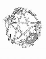 Pentagram Wreath Sabbat Wheel Prints Year Choose Board Coloring sketch template