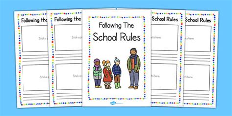 school rules booklet teacher  twinkl