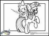Pony Little Twilight Coloring Spike Pages Sparkle Color Drawing Friends Mlp Team Getcolorings Printable Print Getdrawings Comments sketch template