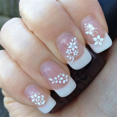 white nail art stickers nail decals wraps sparkly flower butterfly