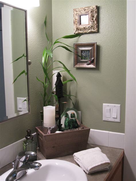 Spa Like Feel In The Guest Bathroom The Fresh Green Color