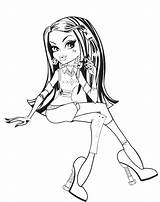 Monster High Frankie Coloring Stein Pages sketch template