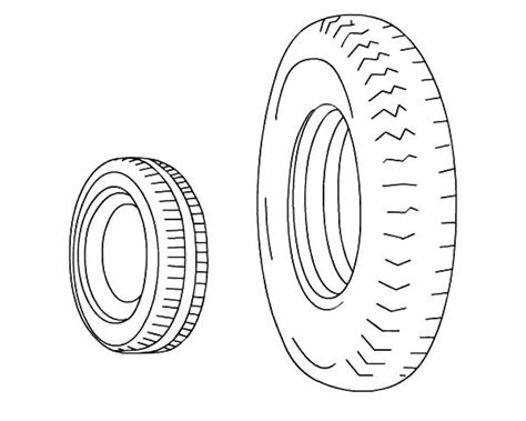 small  big car tire coloring pages  place  color