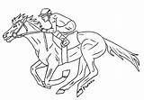 Lineart Racehorse sketch template