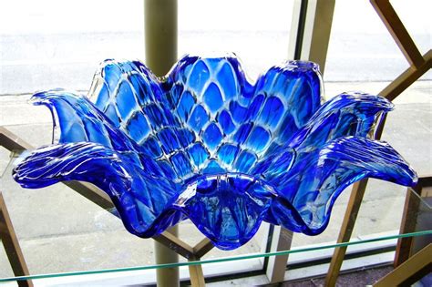 Murano Glass Large Blue Bowl