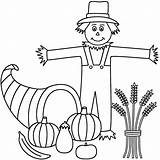 Scarecrow Horn Scarecrows Bigactivities sketch template