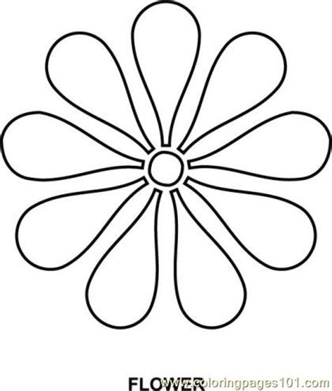 coloring pages flower education shapes  printable coloring