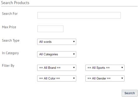 search feature  ecommerce templates