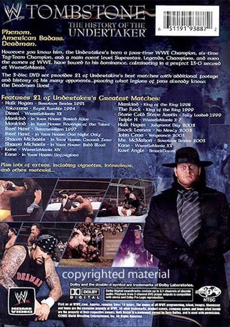 Wwe Tombstone The History Of The Undertaker Dvd 2005 Dvd Empire