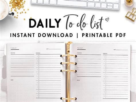 daily   list   lists printable    list   list