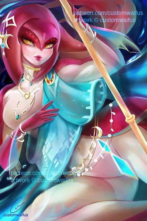 nsfw level 1 mipha breath of the wild by customwaifus hentai foundry
