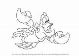 Mermaid Sebastian Little Draw Drawing Step Ariel Easy Drawings Crab Disney Characters Lobster Cartoon Coloring Pages Drawingtutorials101 Tutorials Sketches Character sketch template