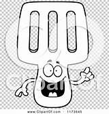 Spatula Mascot Outlined Thoman Cory sketch template