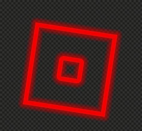 hd neon roblox red square symbol sign icon logo png   squared symbol roblox app icon