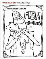 Boxtrolls Coloring Printable Fish Pdf Click sketch template