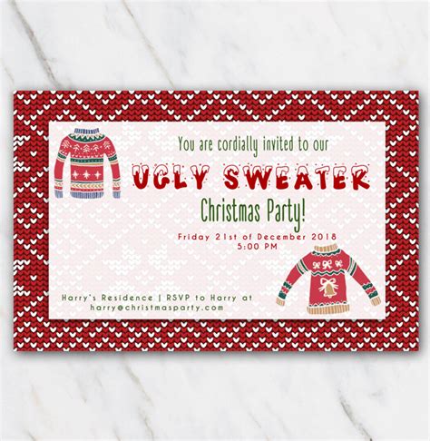 template   ugly christmas sweater party