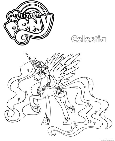 celestia   pony coloring page printable