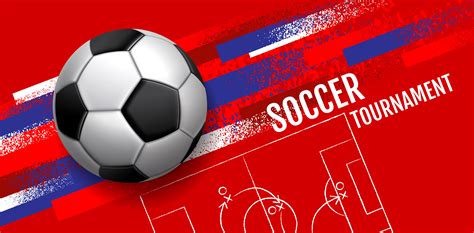 red grunge stripe banner  soccer  football  vector art