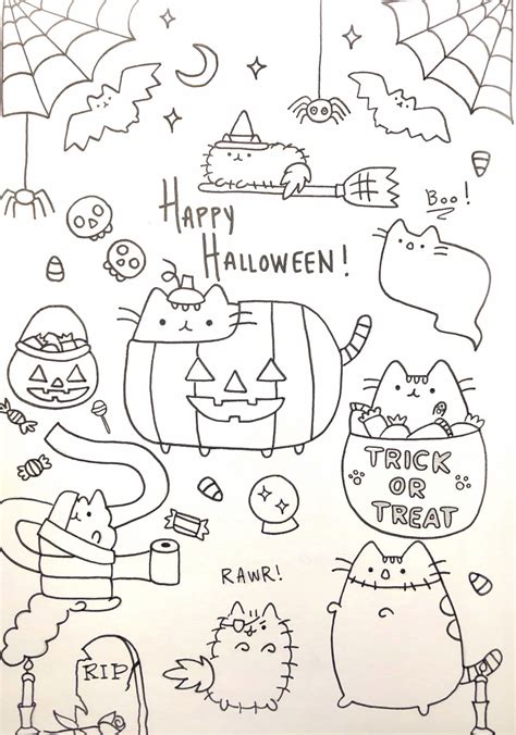 halloween sheens coloring page pusheen coloring pages coloring